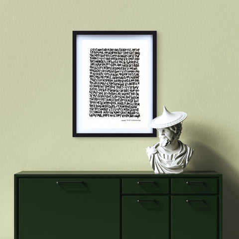 Je serai toujours hypersensibIe I Œuvre originale encadrée de L’oiseau noir 30x42