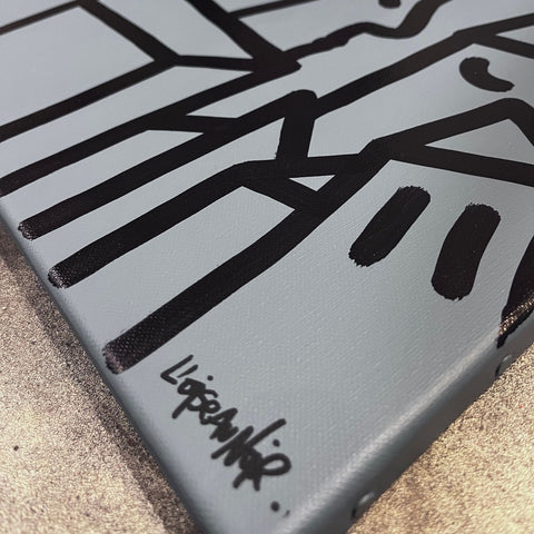 Je vis la nuit I Œuvre originale sur toile de L’oiseau noir 50x61