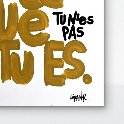 J'aime ce que tu es I Œuvre originale de L’oiseau noir 37x48