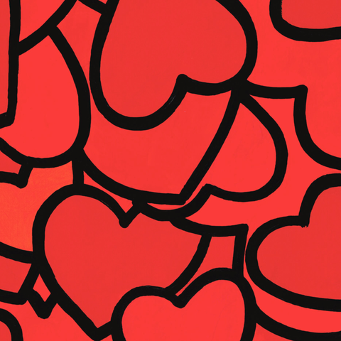 Affiche reproduction "Je peins des cœurs" 100 exemplaires numérotés et signés 30x40