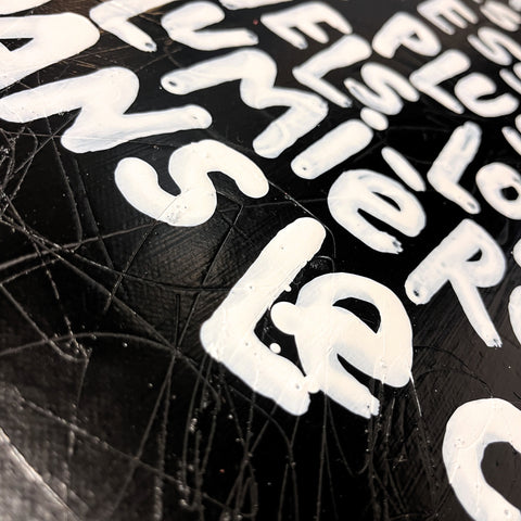 La beauté danse I Œuvre originale sur toile et caisse américaine de L’oiseau noir 50x50