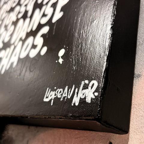 La beauté danse I Œuvre originale sur toile et caisse américaine de L’oiseau noir 50x50