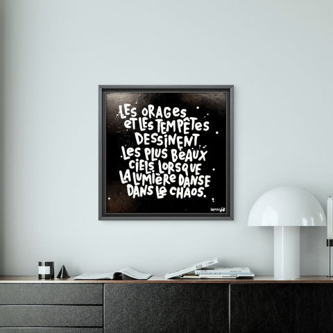 La beauté danse I Œuvre originale sur toile et caisse américaine de L’oiseau noir 50x50