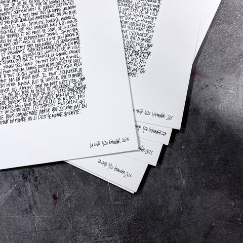 Affiche reproduction "La chute" 20 exemplaires numérotés et signés 30x40