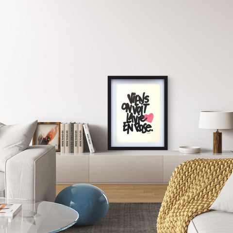 La vie en rose I Œuvre originale de L’oiseau noir 30 x 42