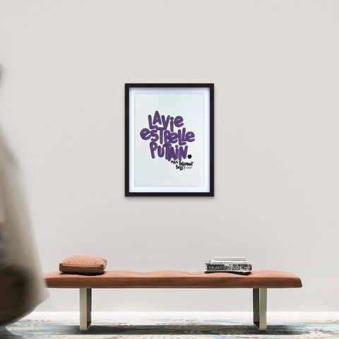 La vie en rose 3 I Œuvre originale encadrée de L’oiseau noir 30x42