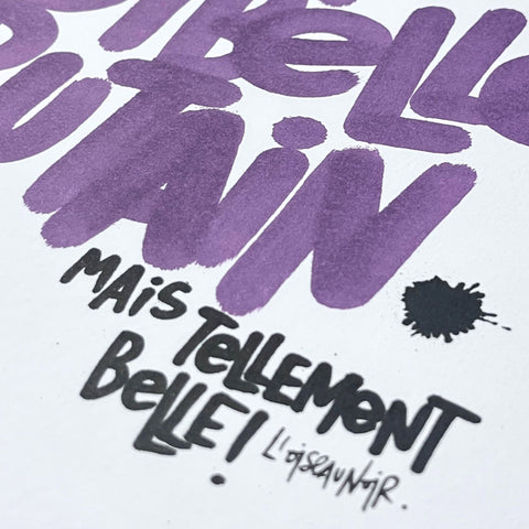 La vie en rose 3 I Œuvre originale encadrée de L’oiseau noir 30x42