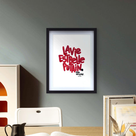 La vie en rose 4 I Œuvre originale encadrée de L’oiseau noir 30x42