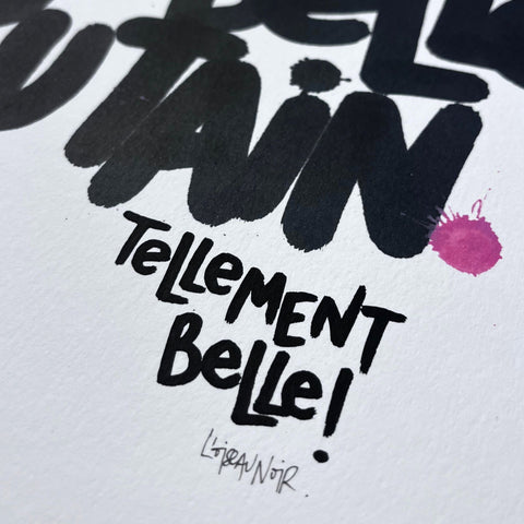 La vie en rose 5 I Œuvre originale encadrée de L’oiseau noir 30x42