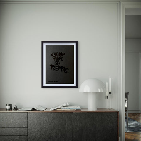 Left hand I Œuvre originale encadrée de L’oiseau noir 30 x 42