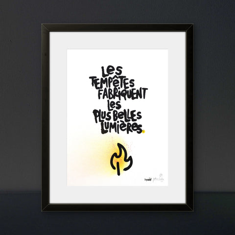 Affiche "Les tempêtes" 50 exemplaires numérotées et signées 30x40