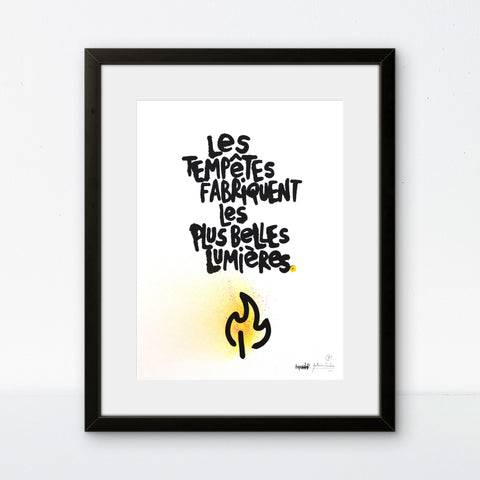 Affiche "Les tempêtes" 50 exemplaires numérotées et signées 30x40