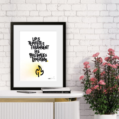 Affiche "Les tempêtes" 50 exemplaires numérotées et signées 30x40