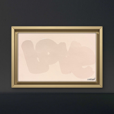 Love I Œuvre originale sur toile et caisse américaine de L’oiseau noir 14x22