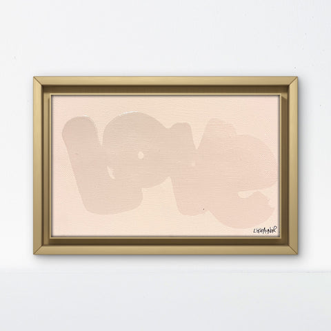 Love I Œuvre originale sur toile et caisse américaine de L’oiseau noir 14x22