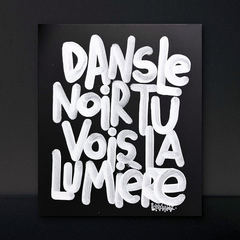 Lumière I Œuvre originale sur toile de L’oiseau noir 25x30