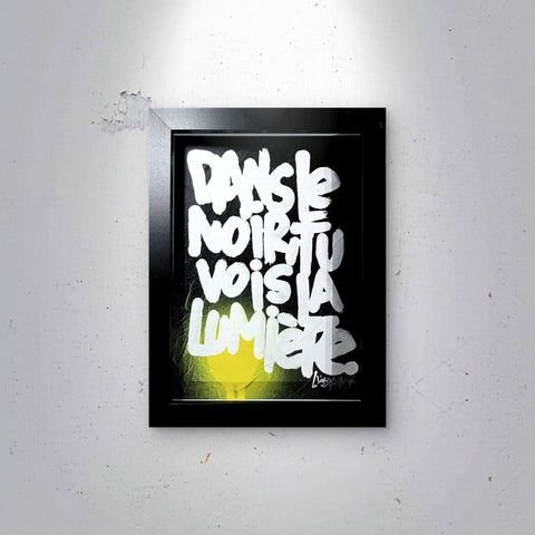 Lumière 2 I Œuvre originale encadrée de L’oiseau noir 13x18