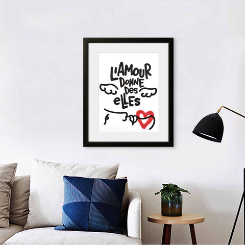 Affiche "L'amour donne des Elles" 50 exemplaires numérotées et signées 30x40