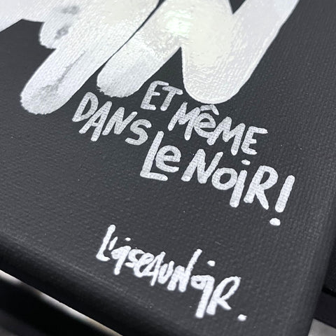 Même dans le noir I Œuvre originale sur toile de L’oiseau noir 28x35