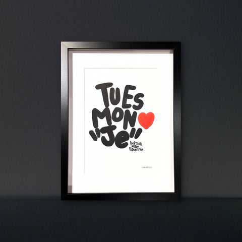 Mon je I Œuvre originale encadrée de L’oiseau noir I 21x30