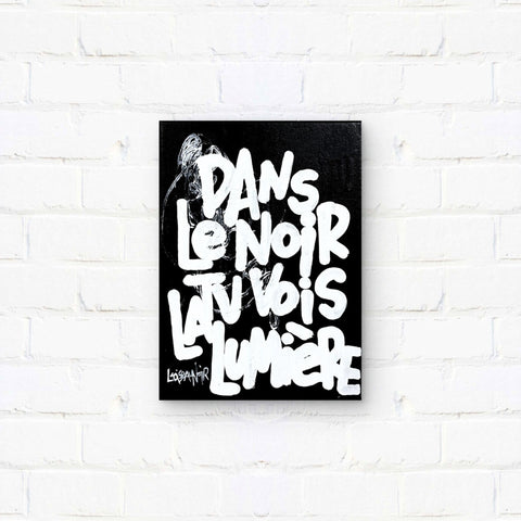 Noir I Œuvre originale sur toile de L’oiseau noir 22x16