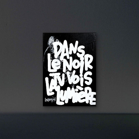 Noir I Œuvre originale sur toile de L’oiseau noir 22x16