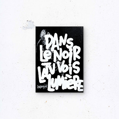 Noir I Œuvre originale sur toile de L’oiseau noir 22x16