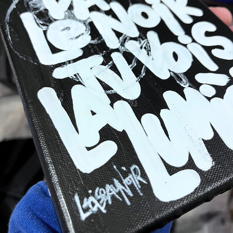 Noir I Œuvre originale sur toile de L’oiseau noir 22x16