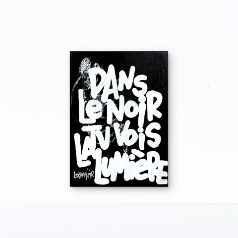 Noir I Œuvre originale sur toile de L’oiseau noir 22x16