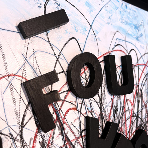 Nous I Œuvre originale sur toile et caisse américaine de L’oiseau noir 100x70