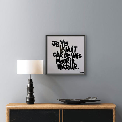 Nuit I Œuvre originale sur toile de L’oiseau noir 40x40