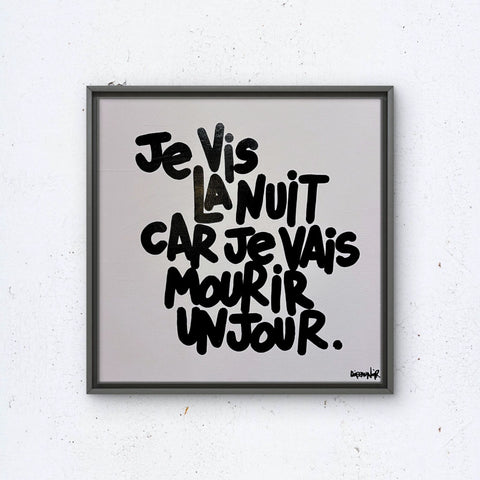 Nuit I Œuvre originale sur toile de L’oiseau noir 40x40