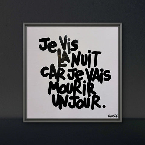 Nuit I Œuvre originale sur toile de L’oiseau noir 40x40