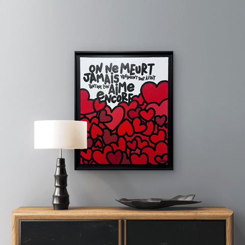 On ne meurt jamais I Œuvre originale sur toile de L’oiseau noir 50x61