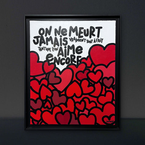 On ne meurt jamais I Œuvre originale sur toile de L’oiseau noir 50x61