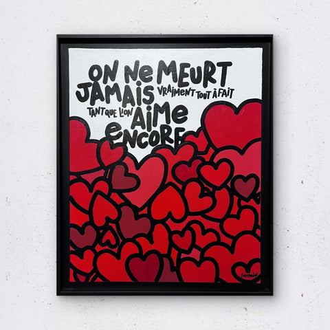 On ne meurt jamais I Œuvre originale sur toile de L’oiseau noir 50x61