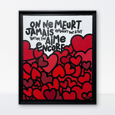 On ne meurt jamais I Œuvre originale sur toile de L’oiseau noir 50x61