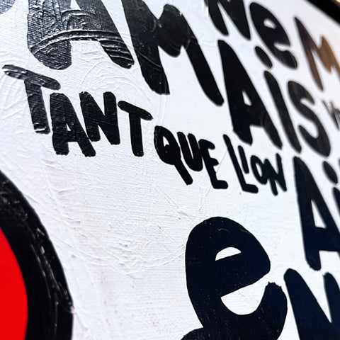 On ne meurt jamais I Œuvre originale sur toile de L’oiseau noir 50x61