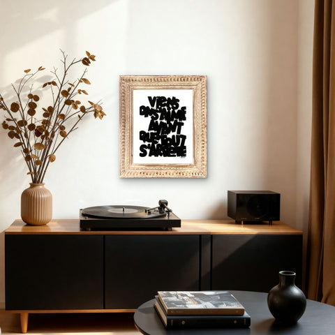 Avant que tout s'arrête I Œuvre originale encadrée de L’oiseau noir 37x45