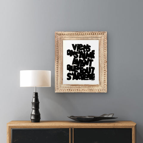 Avant que tout s'arrête I Œuvre originale encadrée de L’oiseau noir 37x45