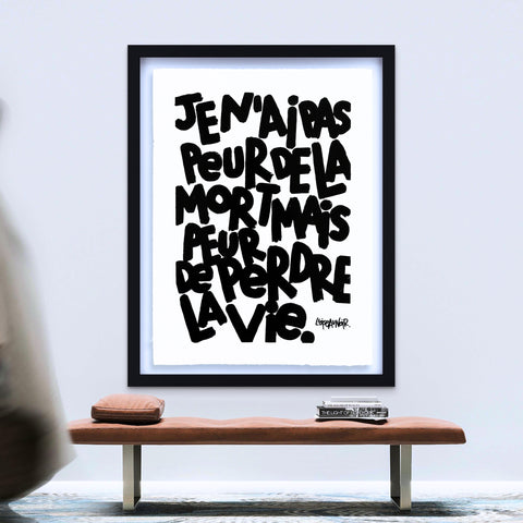 Peur de perdre la vie  I Œuvre originale de L’oiseau noir 56x76