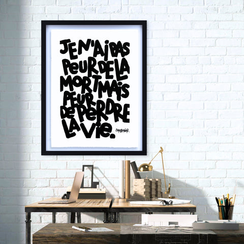 Peur de perdre la vie  I Œuvre originale de L’oiseau noir 56x76