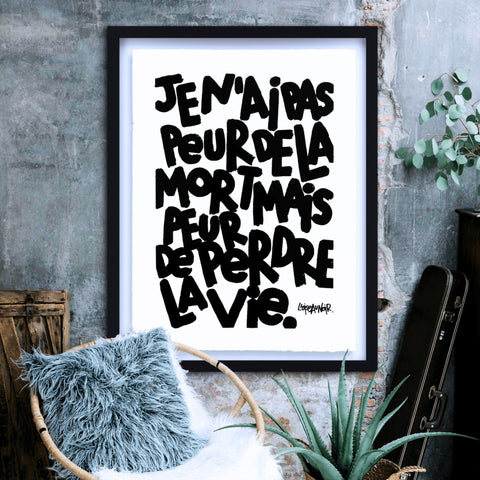 Peur de perdre la vie  I Œuvre originale de L’oiseau noir 56x76