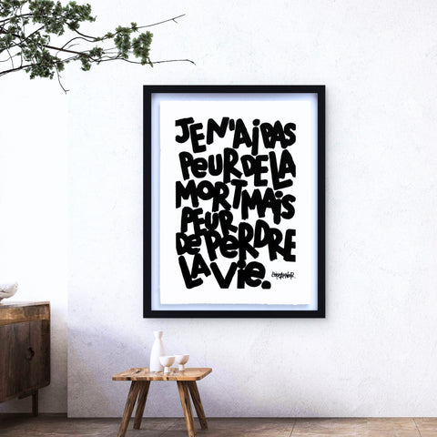 Peur de perdre la vie  I Œuvre originale de L’oiseau noir 56x76