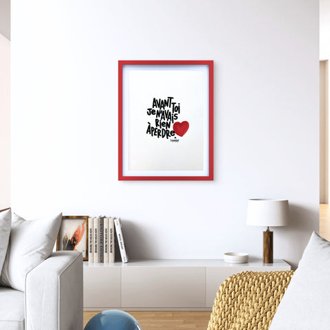 Rien à perdre I Œuvre originale encadrée de L’oiseau noir 30x42