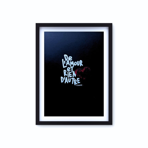 Rien d'autre I Œuvre originale encadrée de L’oiseau noir 30 x 42