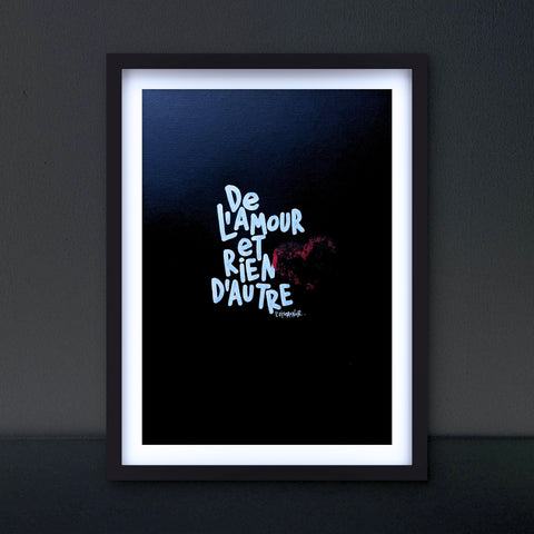 Rien d'autre I Œuvre originale encadrée de L’oiseau noir 30 x 42