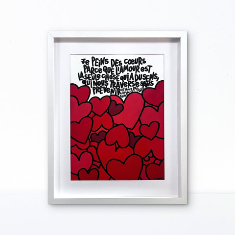 Sans prévenir I Œuvre originale encadrée de L’oiseau noir 32x42