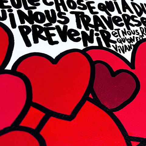 Sans prévenir I Œuvre originale encadrée de L’oiseau noir 32x42