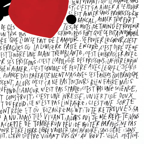 Affiche reproduction "Se fouler le cœur 2" 50 exemplaires numérotés et signés 30x40